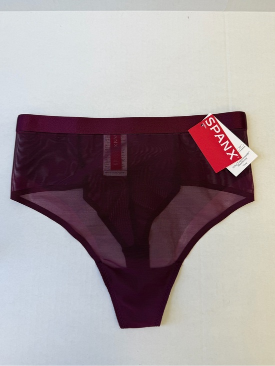 SPANX Other - NWT SPANX High-Rise SheerSENSE mesh thong  - Burgundy Plum berry -med